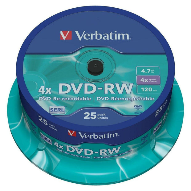 DVD-RW Verbatim    25 Stuks Multicolour 4,7 GB 4x