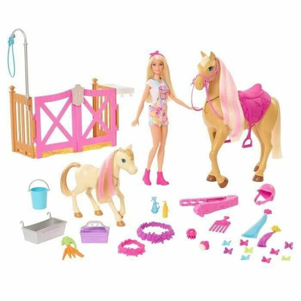 Speelset Barbie Toilettage des Chevaux Plastic