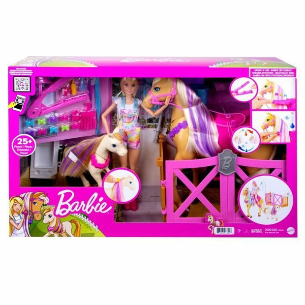 Speelset Barbie Toilettage des Chevaux Plastic