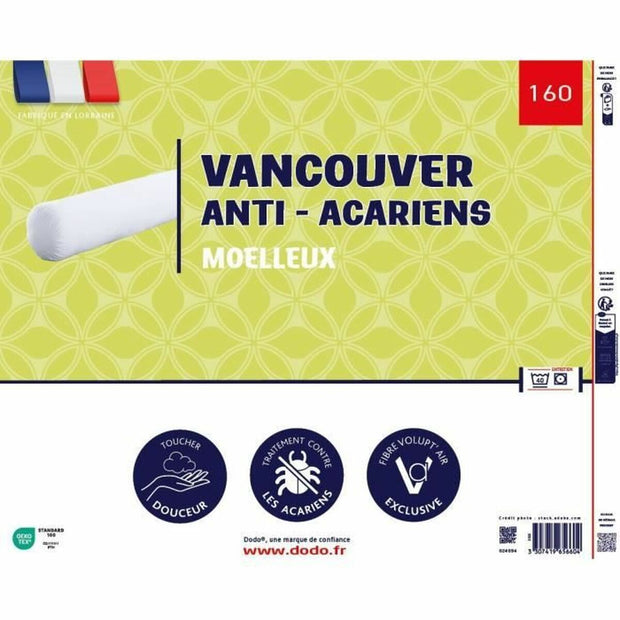 Kussen DODO Vancouver Wit 160 cm Anti-stofmijt