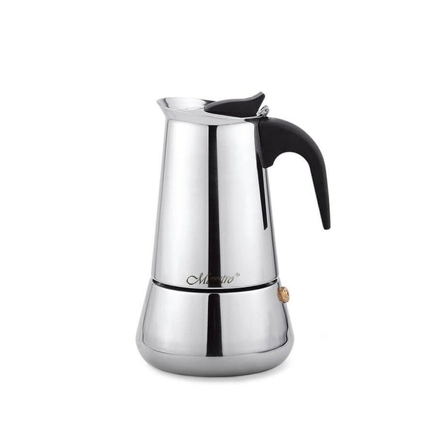 Italiaanse Koffiepot Feel Maestro MR-1660-4 Zwart Zilverkleurig Roestvrij staal 18/10 200 ml 4 Koppar