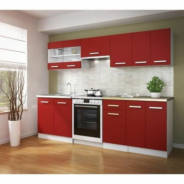 Keukenmeubilair Rood PVC Kristal Plastic Melamine 80 x 31 x 55 cm