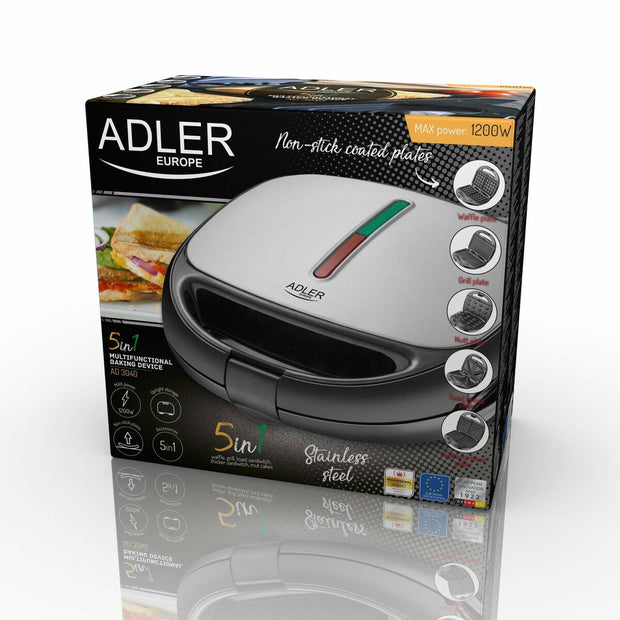 Tosti apparaat Adler AD 3040 Zwart Grijs 1200 W