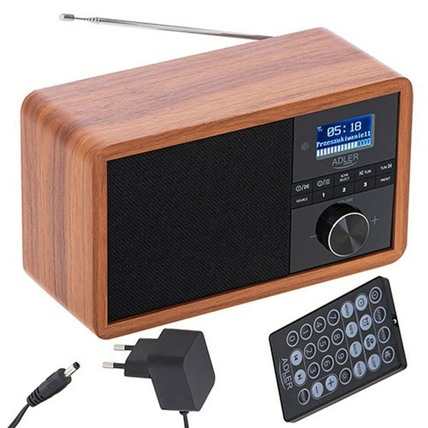 Radio Adler AD 1184 Zwart Hout