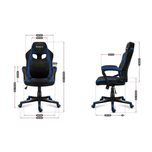 Gaming stoel Huzaro FORCE 2.5 Blauw Zwart