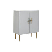 Gemakkelijk verplaatsbare meubels DKD Home Decor BAR Gouden Wit Ijzer Mangohout (85 x 45 x 110 cm)