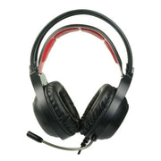 Gaming Headset met Microfoon KSIX Drakkar USB LED Zwart Rood