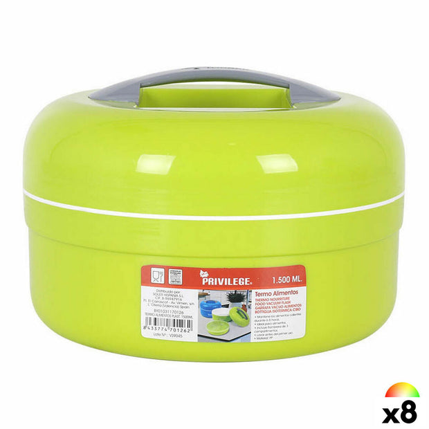 Thermos voor voedsel Privilege 85285 Plastic 22 x 15 cm (8 Stuks) (1,5 L)