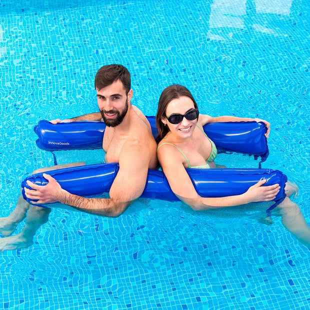 Dubbele drijvende waterhangmat voor in het zwembad Twolok InnovaGoods