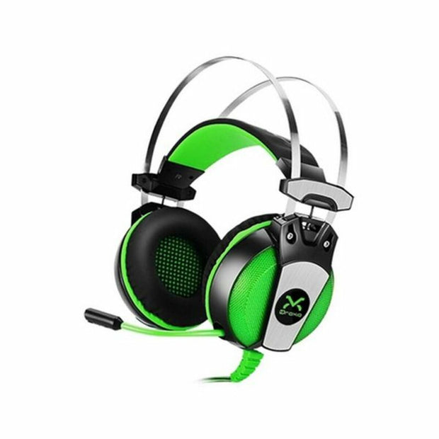 Gaming Headset met Microfoon Droxio HADLOK USB Zwart Zwart/Groen