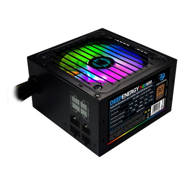 Voedingsbron CoolBox DG-PWS600-MRBZ RGB 600W Zwart 600 W