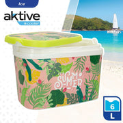 Pingpongset Aktive Summer tropical Plastic 6 L 29 x 20 x 19,5 cm (8 Stuks)